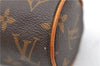 Authentic LOUIS VUITTON Monogram Trousse Ronde Pen Case Pouch M47630 LV 7881C