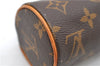 Authentic LOUIS VUITTON Monogram Trousse Ronde Pen Case Pouch M47630 LV 7881C