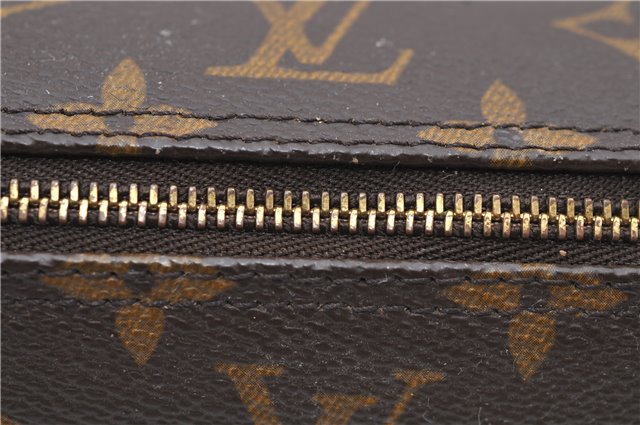 Authentic LOUIS VUITTON Monogram Trousse Ronde Pen Case Pouch M47630 LV 7881C