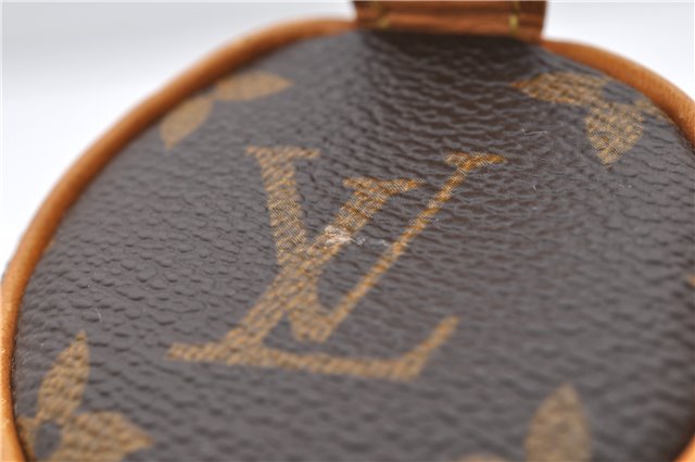 Authentic LOUIS VUITTON Monogram Trousse Ronde Pen Case Pouch M47630 LV 7881C