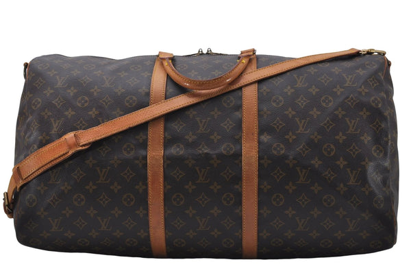 Auth Louis Vuitton Monogram Keepall Bandouliere 60 Boston Bag M41412 LV 7884D