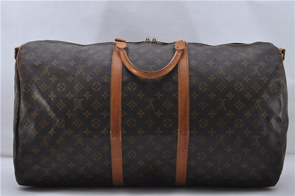 Auth Louis Vuitton Monogram Keepall Bandouliere 60 Boston Bag M41412 LV 7884D