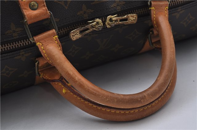 Auth Louis Vuitton Monogram Keepall Bandouliere 60 Boston Bag M41412 LV 7884D