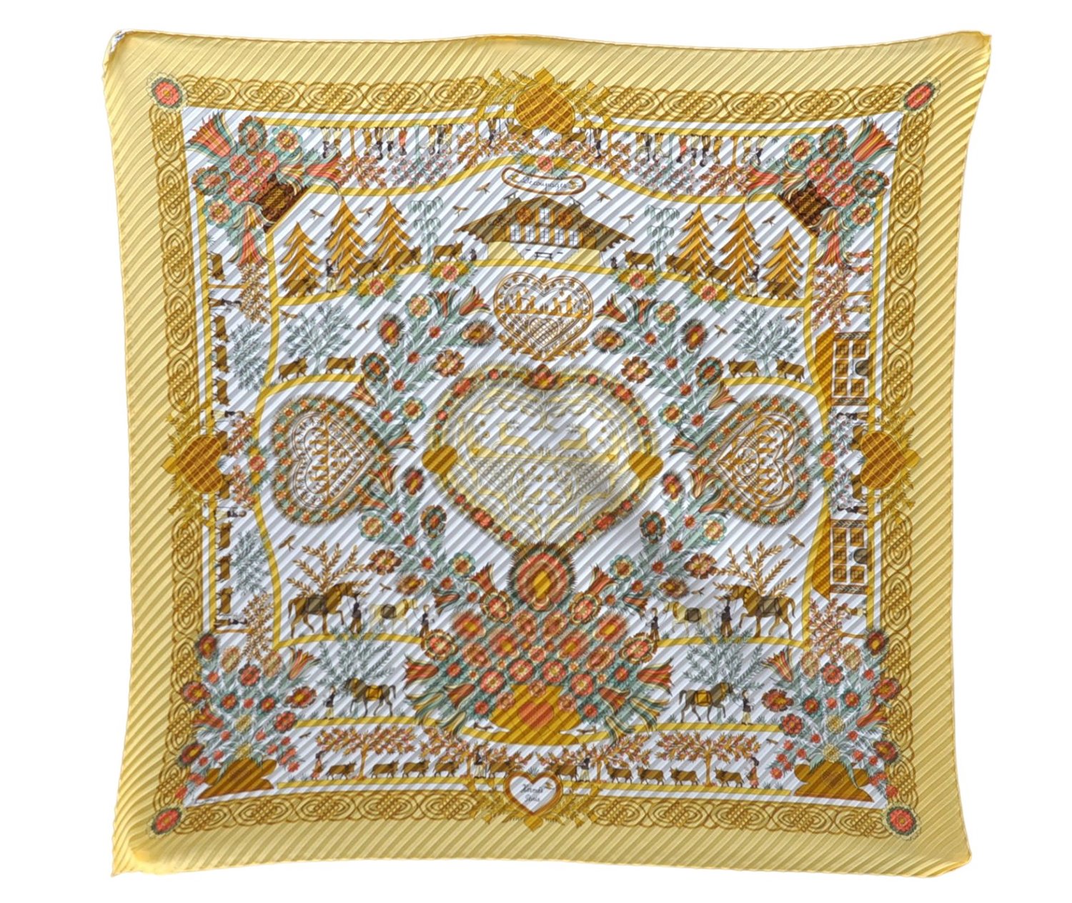 Authentic HERMES Pleats Scarf 