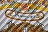 Authentic HERMES Pleats Scarf "Decoupages" Silk Yellow Box 7885D