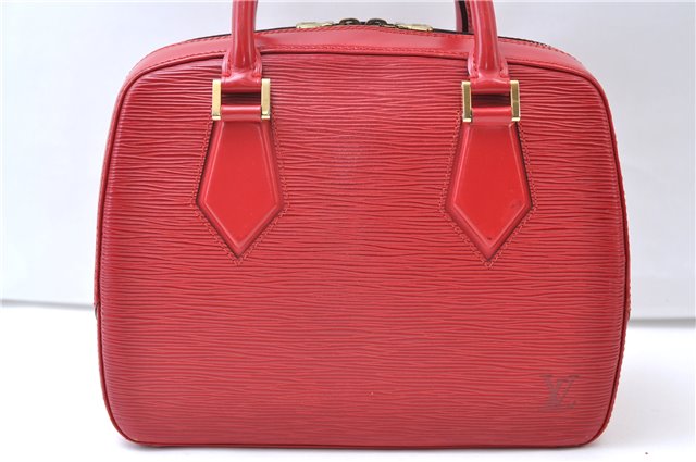 Authentic Louis Vuitton Epi Sablon Hand Bag Purse Red M52047 LV 7886E