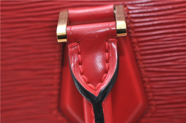Authentic Louis Vuitton Epi Sablon Hand Bag Purse Red M52047 LV 7886E
