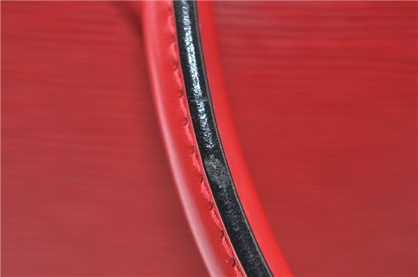 Authentic Louis Vuitton Epi Sablon Hand Bag Purse Red M52047 LV 7886E