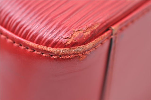 Authentic Louis Vuitton Epi Sablon Hand Bag Purse Red M52047 LV 7886E