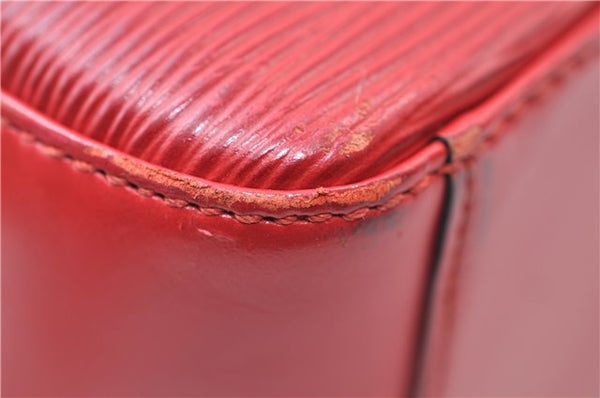 Authentic Louis Vuitton Epi Sablon Hand Bag Purse Red M52047 LV 7886E