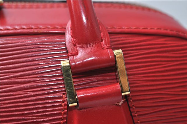 Authentic Louis Vuitton Epi Sablon Hand Bag Purse Red M52047 LV 7886E