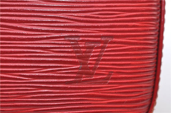 Authentic Louis Vuitton Epi Sablon Hand Bag Purse Red M52047 LV 7886E