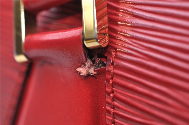 Authentic Louis Vuitton Epi Sablon Hand Bag Purse Red M52047 LV 7886E