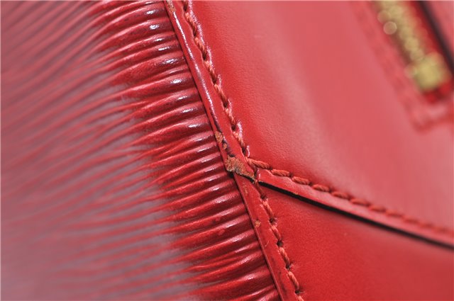 Authentic Louis Vuitton Epi Sablon Hand Bag Purse Red M52047 LV 7886E