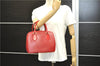 Authentic Louis Vuitton Epi Sablon Hand Bag Purse Red M52047 LV 7886E