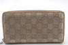 Authentic GUCCI Lovely Heart Guccissima Leather Long Wallet 282477 Gold 7889C