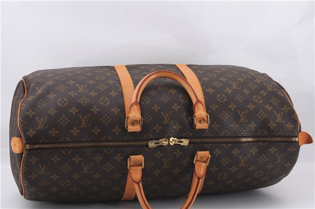 Authentic Louis Vuitton Monogram Keepall 55 Travel Boston Bag M41424 LV 7892E