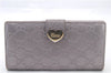 Authentic GUCCI Guccissima Heart Leather Long Wallet 203550 Light Purple 7893C