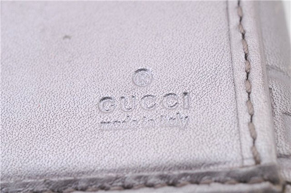 Authentic GUCCI Guccissima Heart Leather Long Wallet 203550 Light Purple 7893C