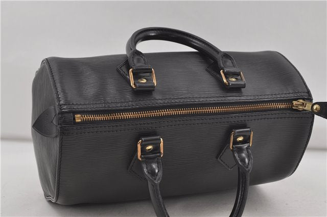 Authentic Louis Vuitton Epi Speedy 25 Hand Boston Bag Black M59032 LV 7893D
