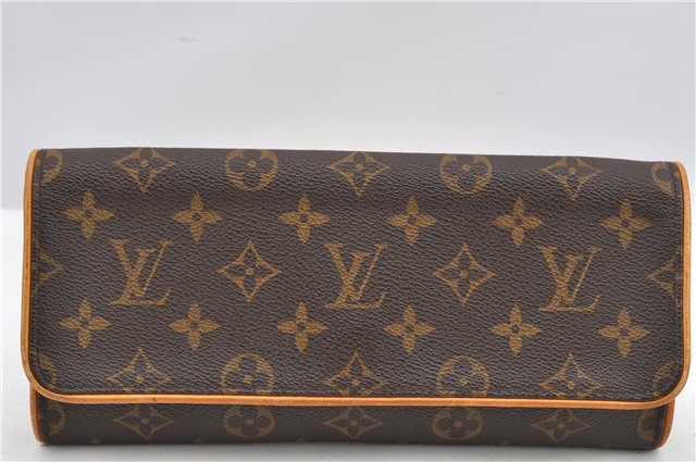 Authentic Louis Vuitton Monogram Pochette Twin GM Shoulder Bag M51852 LV 7894F