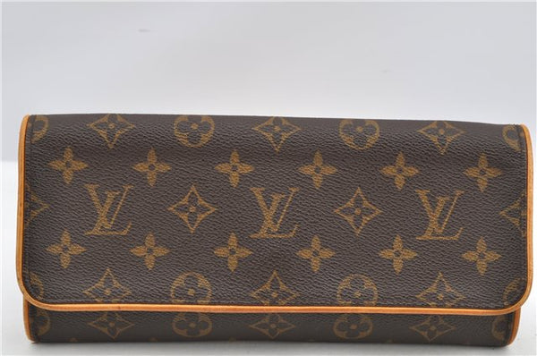 Authentic Louis Vuitton Monogram Pochette Twin GM Shoulder Bag M51852 LV 7894F