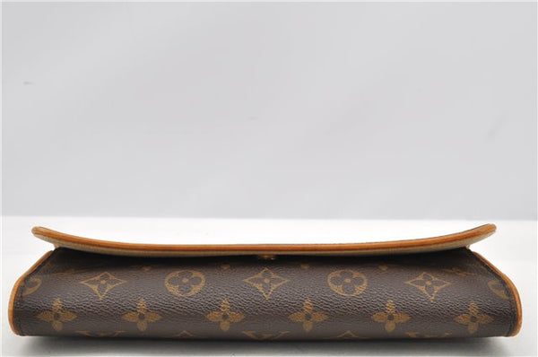 Authentic Louis Vuitton Monogram Pochette Twin GM Shoulder Bag M51852 LV 7894F