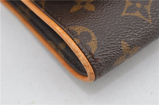 Authentic Louis Vuitton Monogram Pochette Twin GM Shoulder Bag M51852 LV 7894F