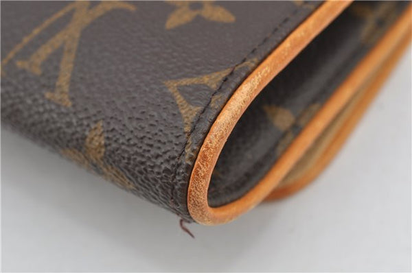 Authentic Louis Vuitton Monogram Pochette Twin GM Shoulder Bag M51852 LV 7894F