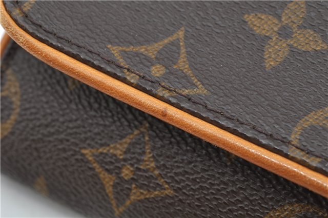 Authentic Louis Vuitton Monogram Pochette Twin GM Shoulder Bag M51852 LV 7894F