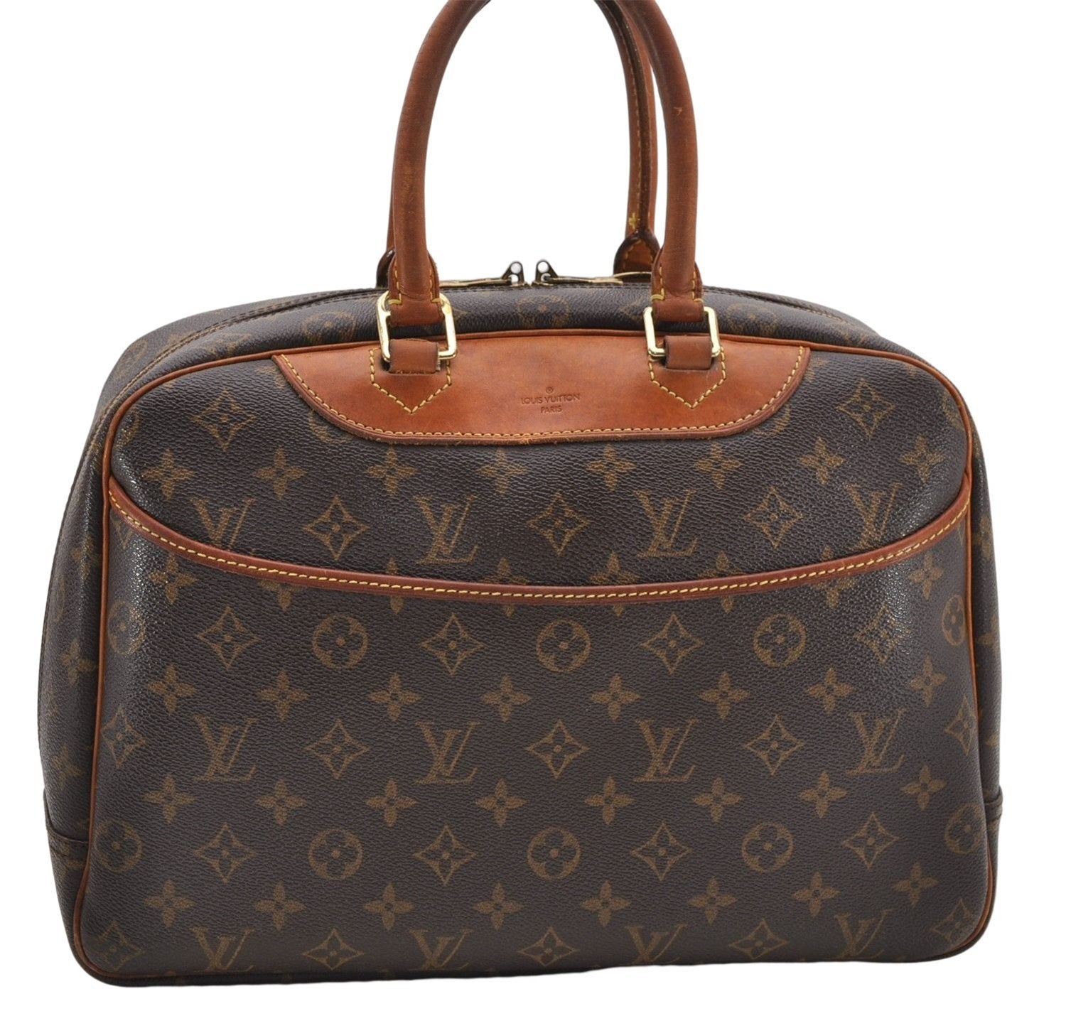 Authentic Louis Vuitton Monogram Deauville Hand Bag M47270 LV 7895D
