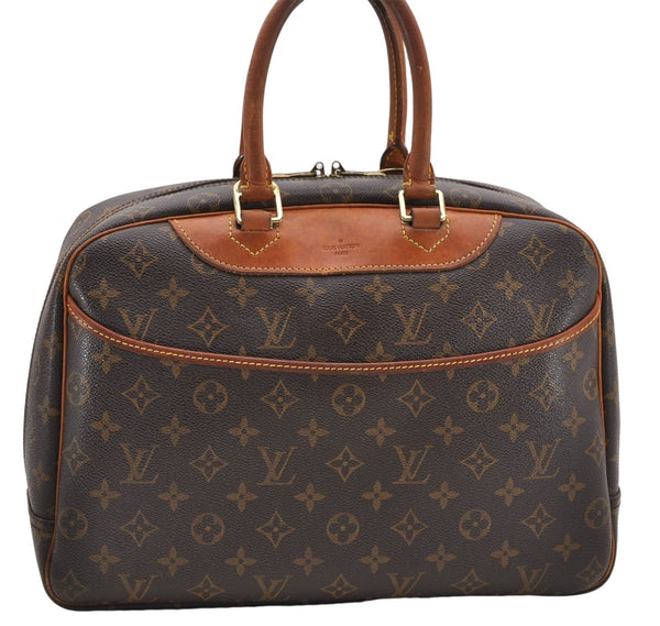 Authentic Louis Vuitton Monogram Deauville Hand Bag M47270 LV 7895D