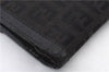 Authentic FENDI Zucchino Wallet Purse Canvas Leather Black 7896C