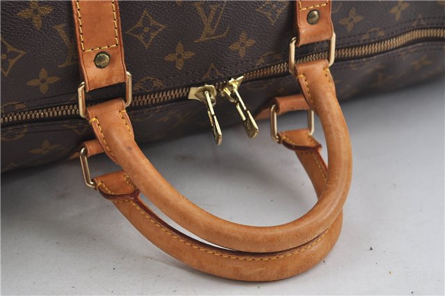 Auth Louis Vuitton Monogram Keepall Bandouliere 55 Boston Bag M41414 LV 7898D