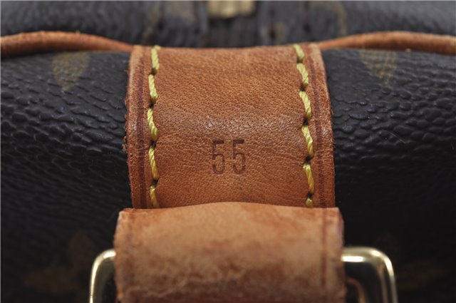 Auth Louis Vuitton Monogram Keepall Bandouliere 55 Boston Bag M41414 LV 7898D