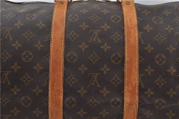 Auth Louis Vuitton Monogram Keepall Bandouliere 55 Boston Bag M41414 LV 7898D