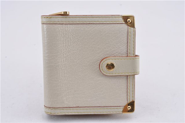 Authentic Louis Vuitton Suhali Compact Zip Bifold Wallet Ivory M91831 LV 7899F