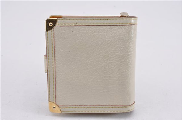 Authentic Louis Vuitton Suhali Compact Zip Bifold Wallet Ivory M91831 LV 7899F