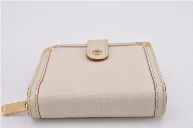Authentic Louis Vuitton Suhali Compact Zip Bifold Wallet Ivory M91831 LV 7899F
