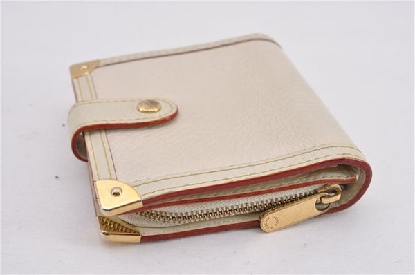 Authentic Louis Vuitton Suhali Compact Zip Bifold Wallet Ivory M91831 LV 7899F