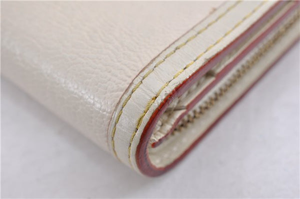 Authentic Louis Vuitton Suhali Compact Zip Bifold Wallet Ivory M91831 LV 7899F