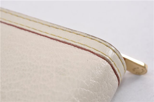 Authentic Louis Vuitton Suhali Compact Zip Bifold Wallet Ivory M91831 LV 7899F