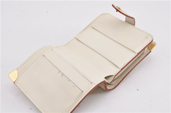 Authentic Louis Vuitton Suhali Compact Zip Bifold Wallet Ivory M91831 LV 7899F