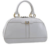 Authentic BURBERRY Vintage Leather Hand Bag White 7902D