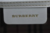 Authentic BURBERRY Vintage Leather Hand Bag White 7902D