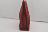 Authentic HERMES Fourre Tout MM Vintage Hand Tote Bag Canvas Red 7902I