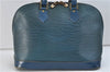 Authentic LOUIS VUITTON Epi Alma PM Hand Bag Purse Blue M52145 LV 7904C