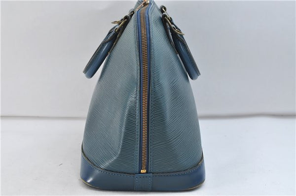 Authentic LOUIS VUITTON Epi Alma PM Hand Bag Purse Blue M52145 LV 7904C