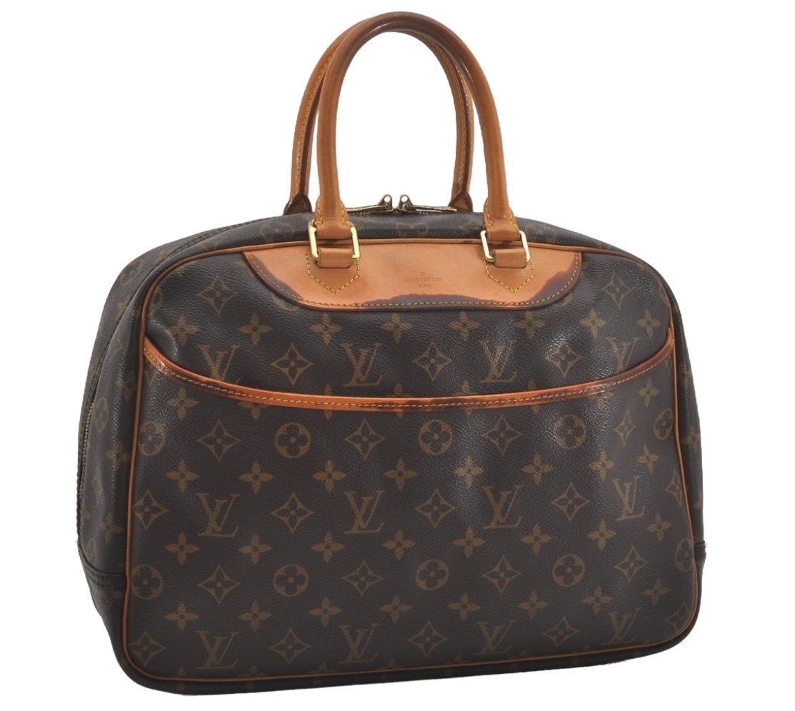 Authentic Louis Vuitton Monogram Deauville Hand Bag M47270 LV 7905I