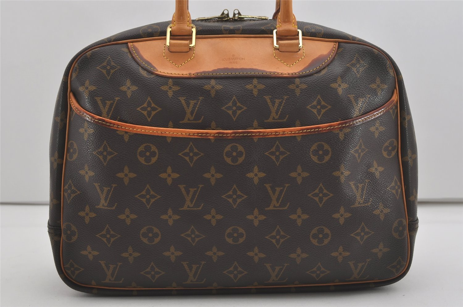 Authentic Louis Vuitton Monogram Deauville Hand Bag M47270 LV 7905I